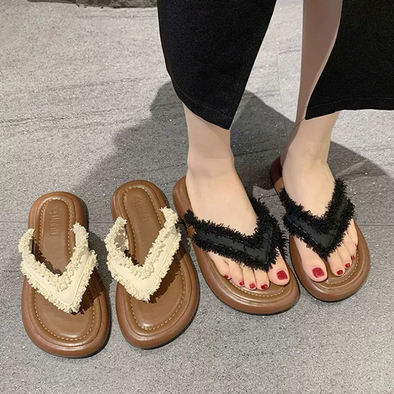Platform Beach Slides, High-Breathable Summer Flip Flops, Platform Sole, Sizes 35–40