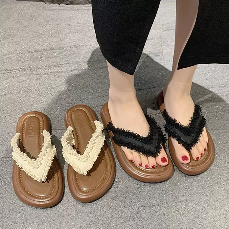 Platform Beach Slides, High-Breathable Summer Flip Flops, Platform Sole, Sizes 35–40