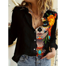 P 64968 Printed long sleeve shirt ӡ����������羳����ͨ