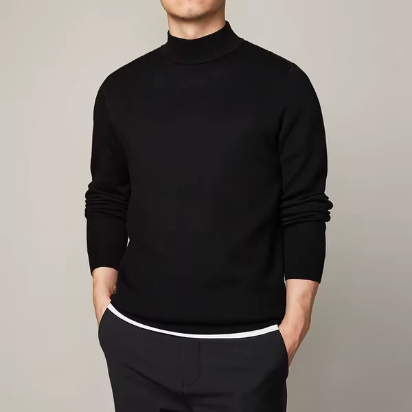 Knitted black sweater