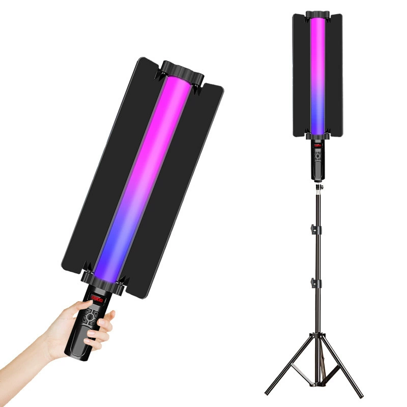 Прямая трансляция фотографии ручной светодиодный фартук палка лампа наружная камера двухцветная температура и атмосферный свет полный цвет rgb ручная подсветка