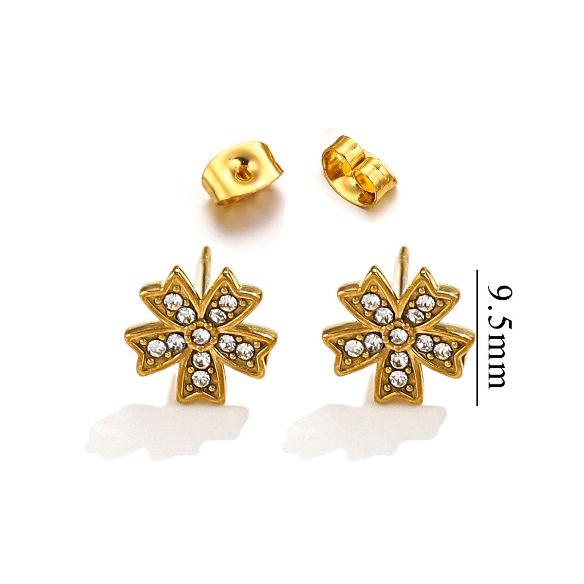 Acero inoxidable Moda europea y americana Personalidad Pendientes retro desgastados Luna Estrella Amor Rayo Pendientes de diamantes Acero de titanio