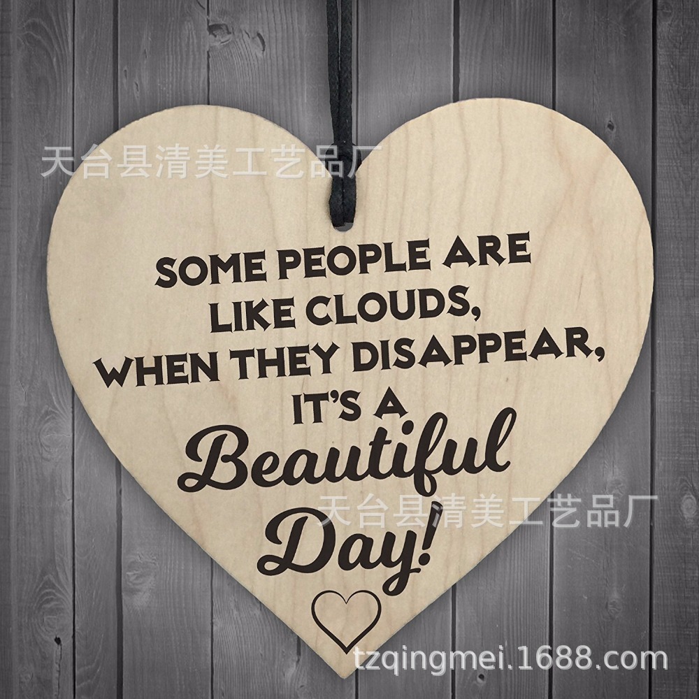 100mm love madera pieza colgante 1 paquete