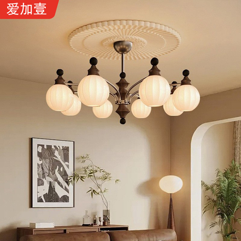 法式中古风客厅吊灯主灯复古2025新款新中式云朵灯饰高级感灯具