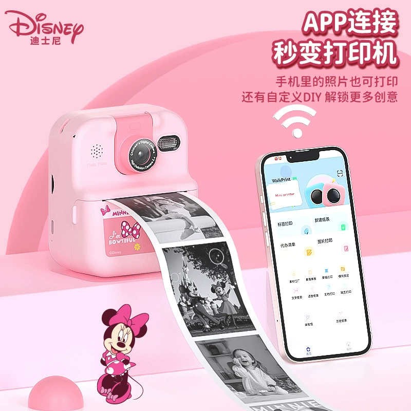 迪士尼 Polaroid, cartoon camera, bluetooth