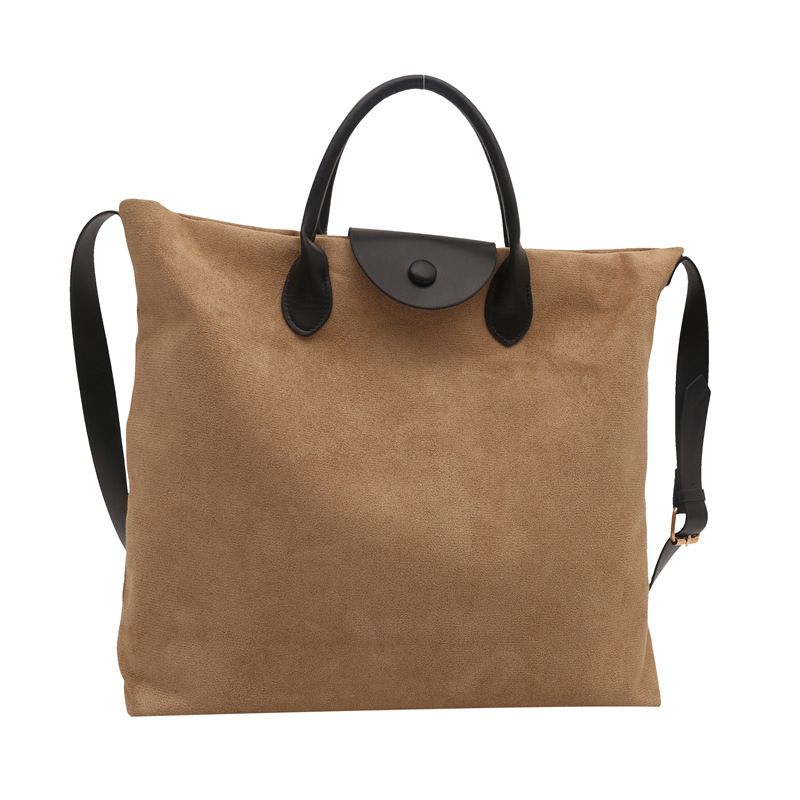 Bolsa de mano de peluche de gamuz para mujeres 2024 nuevo otoño y invierno mirad retro bolso de hombro de gran capacidad tote