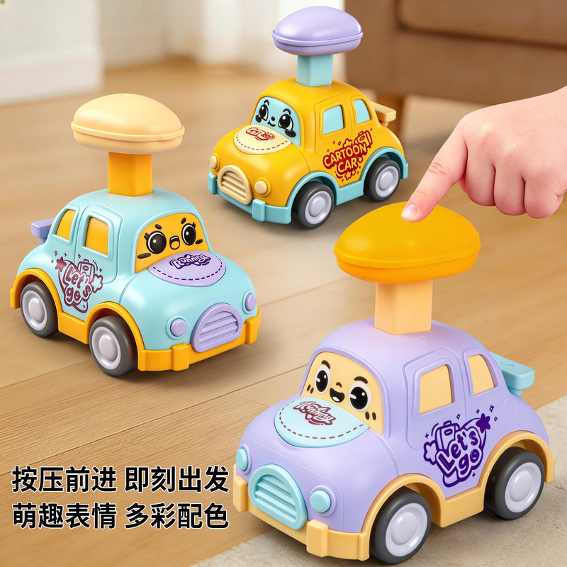 Baby toy mini car, push-and-go inertia construction vehicle, excavator toy for children aged 1-3 years, wholesale