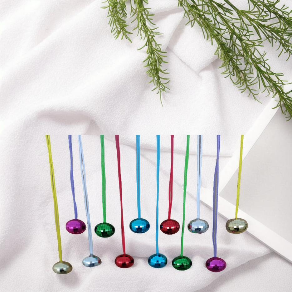 Nuevo collar bola de color mágico Bola de disco de juguete de los niños Bola de láser colorido espejo bola colgante de Navidad