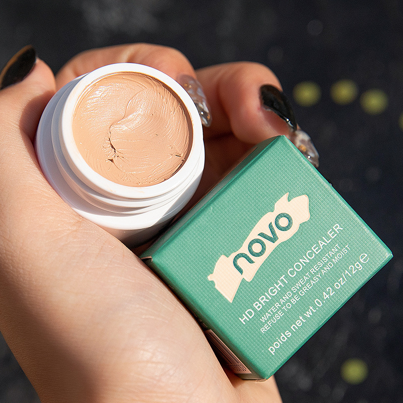 Novo5373 Hd Bright Concealer for Women to Cover Spots Without Sticking Powder, No Makeup Removal, Anti-Sweat, Cover Acne Marks and Dark Circles