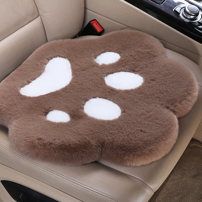 Seat Cushion for Women Without Shedding — Wool pad - bean-paste-white-cat-claw