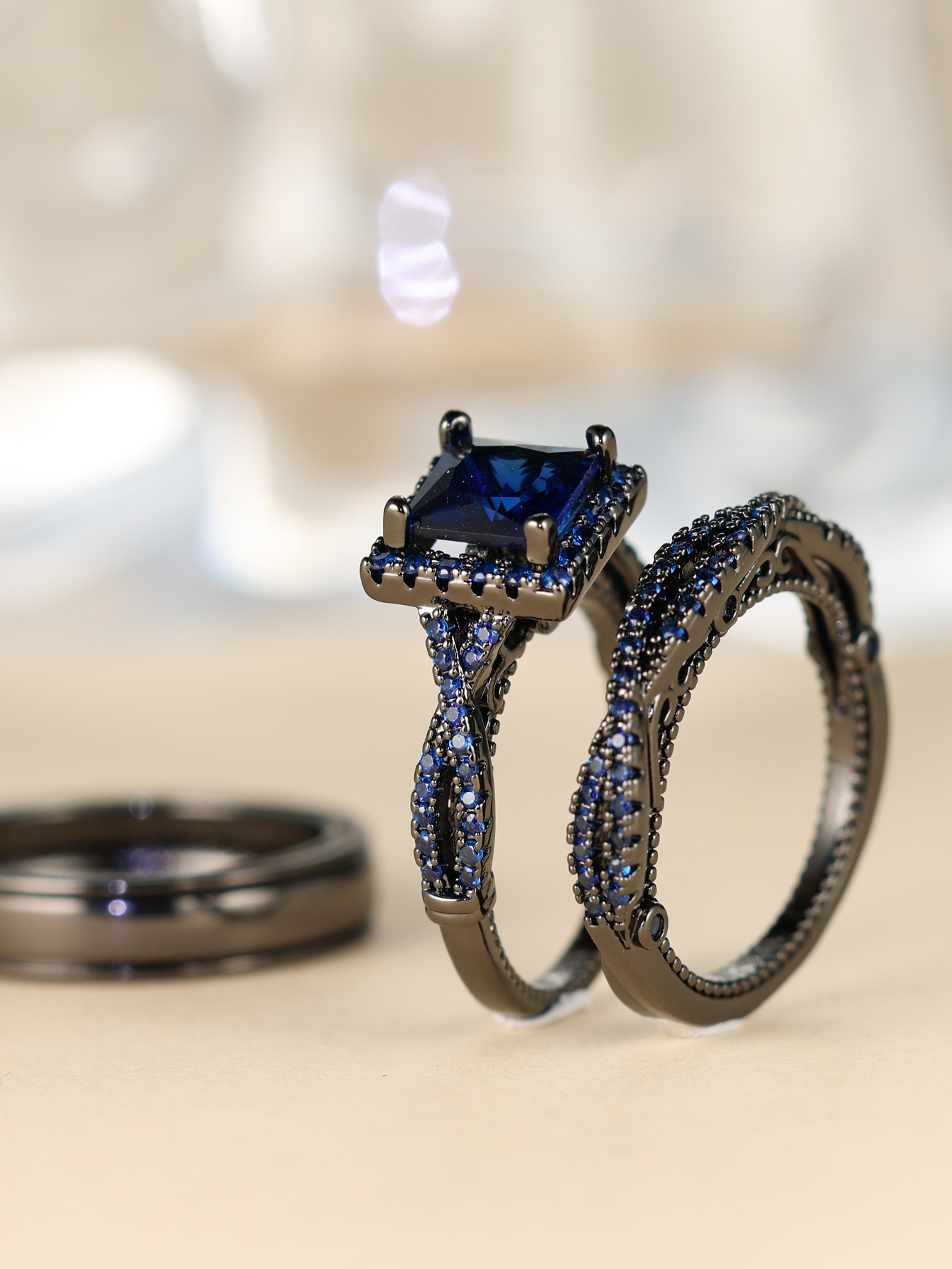 Shine Bright Everyday With Our Stunning Oval CZ Engagement Ring, 925 Sterling Silver Four-prong Setting. Stack With Three-row Cz, Minimalist Matte Geo_voghion.com