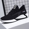 Manufacturer Men's shoes wholesale round head flying sneakers front band -breathable low heels casual men's sports shoes single shoes