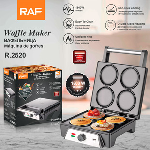 Raf European Standard Cross-Border Household Pancake Machine Non-Stick Coating Double-Sided Uniform Heating Waffle Machine Pancake Machine