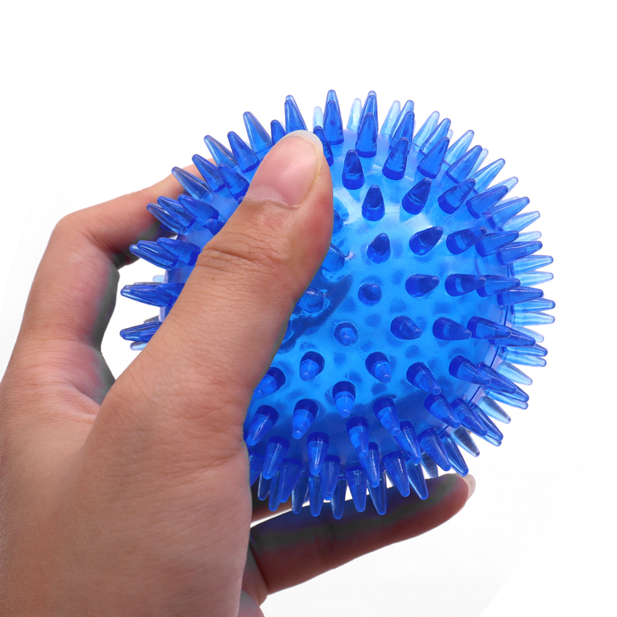 Juguete para mascotas, bola de juguete vocal para perros, bola de púas de goma, cachorro, auto-alivio, bola de perro, juguete para perros, mordida