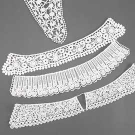 打孔花边DIY领口裙摆花边电脑绣花棉布刺绣花边