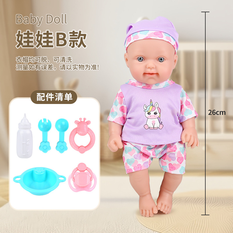 Venta directa de fábrica 10 pulgadas vinilo recién nacido simulación bebé renacimiento muñeca juego casa cochecito de juguete