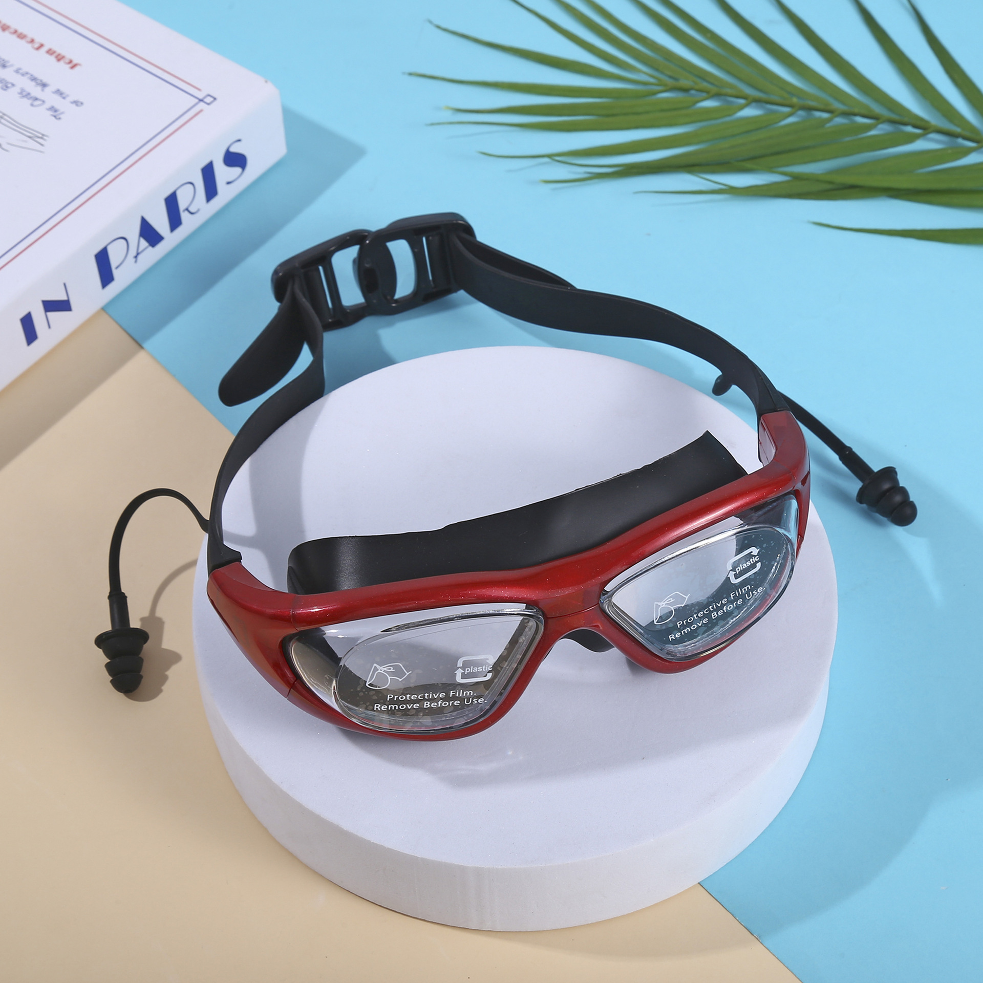 Gafas de Natación Profesionales para Adulto de PC, Antivaho, Impermeables y HD