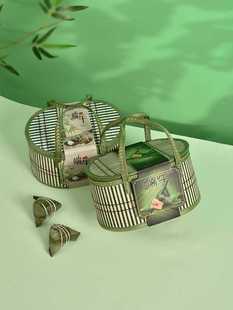 2025 Dragon Boat Festival New Rice Dumpling Bag Gift Box Empty Box Custom Packaging Gift Box Satchel Bamboo Basket Gift Bag