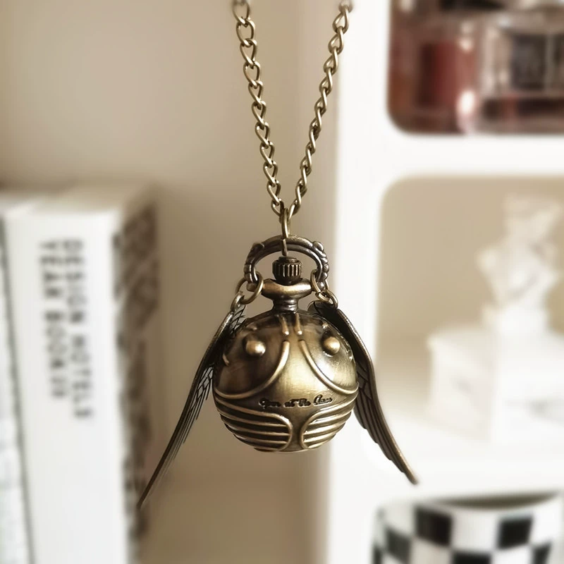 Quartz necklace, retro pocket watch, wholesale