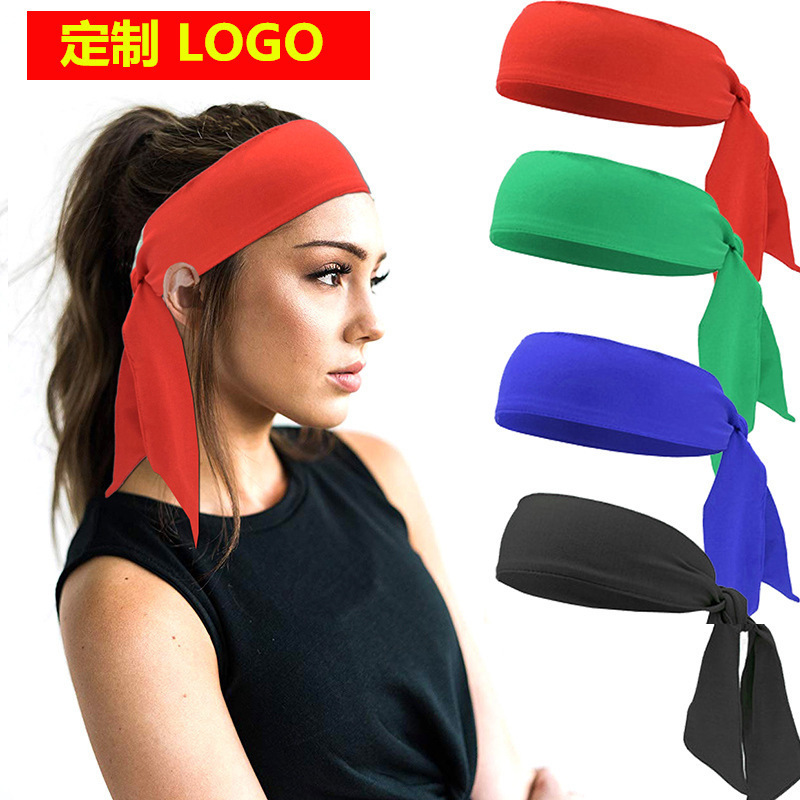 Men's and Women's Sports Hair Band Sweat Absorbent Headband Breathable Quick-drying Hair Band Solid Color Tennis Headband Strap Pirate Headband