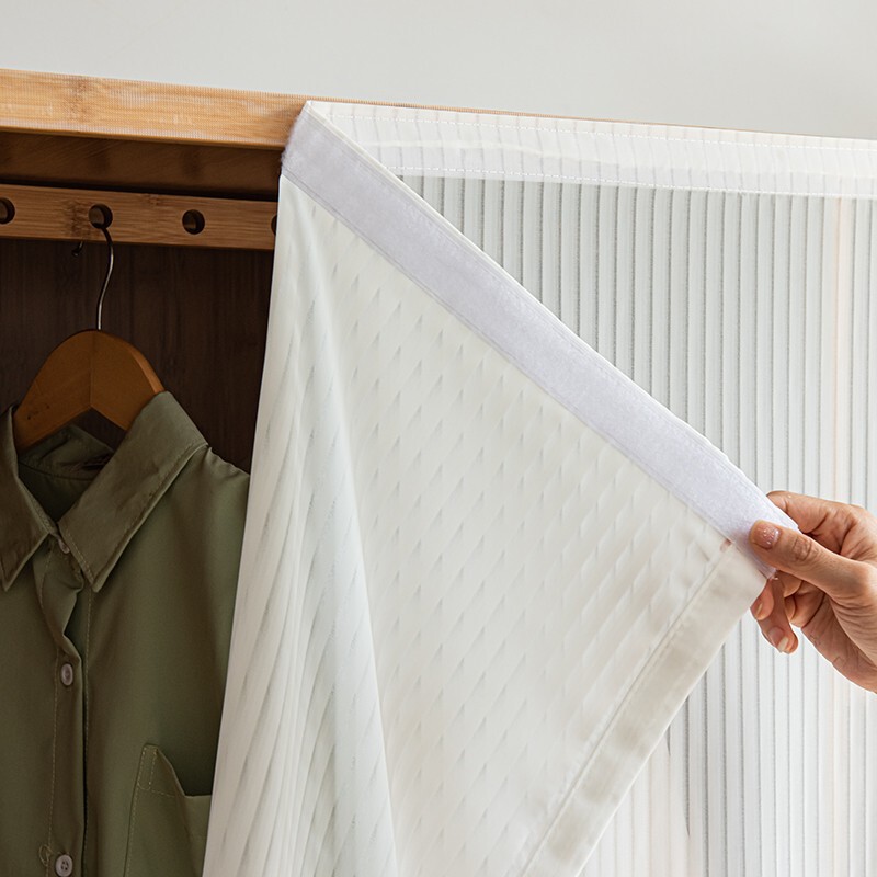 Cabinet Shelter Curtain Velcro Cabinet Door Cabinet Bookcase Dustproof Wardrobe Sundries Ugly Shelf Curtain Door Curtain Gauze Curtain