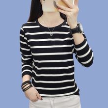 2025年秋季圆领中年妈妈纯棉宽松内搭打底衫女式t恤长袖早春上衣