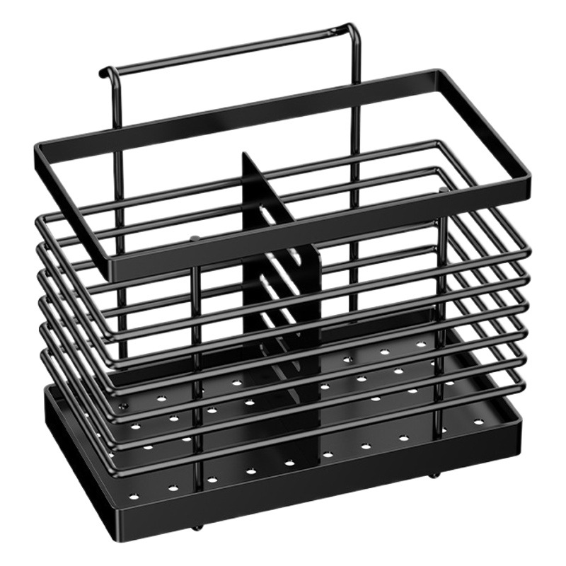 Soporte para palillos de cocina, contenedor de palillos montado en la pared, soporte multifuncional para cucharas, tubo de drenaje para palillos, caja de almacenamiento, utensilios de cocina