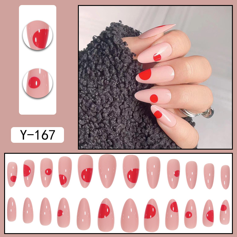1 Set Quantity Plastic Material Elegant Retro Classic Style Color Block Plastic Nail Patches 1 Set