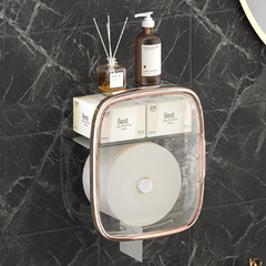 Face Towel Storage Box Wall Mounted Disposable Facial Tissue Box Bathroom Face Towel Shelf No Drill