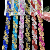 Двухцветные блестки для ногтей, костюм, ткань, Спот (в наличии), с вышивкой