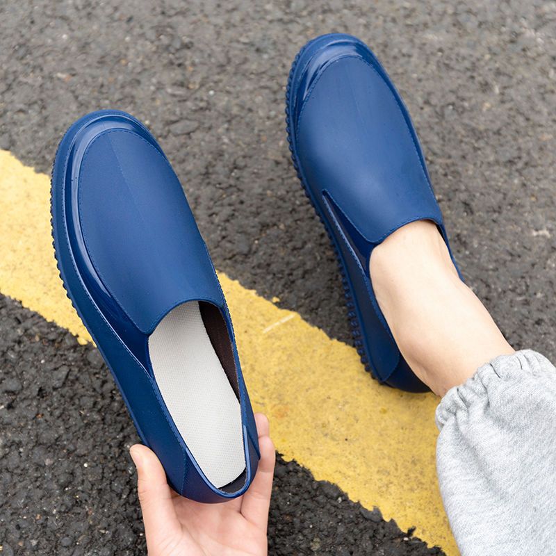 雨鞋男春秋时尚低帮防水防滑平底浅口靴耐磨洗车厨房工作胶|ms