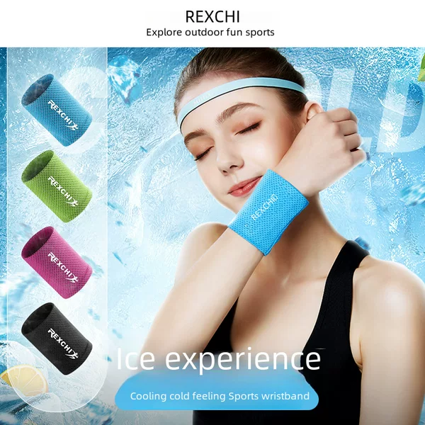 Leitch Sports Pressurized Wristbands for Men and Women Cycling Fitness Basketball Running Wristbands Ice Silk Cool Feeling Sweat-Absorbent and Breathable