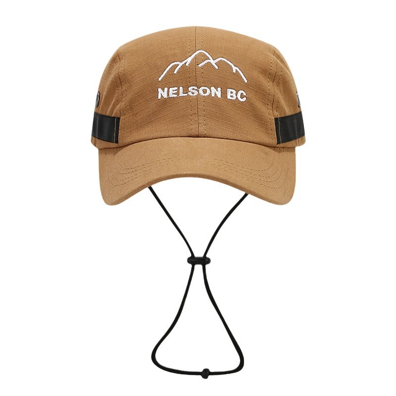 Gorra de béisbol de secado rápido con bordado de letras de montaña, nueva moda 2025, transpirable con correa cortavientos, para mujer y hombre, ideal para ciclismo.