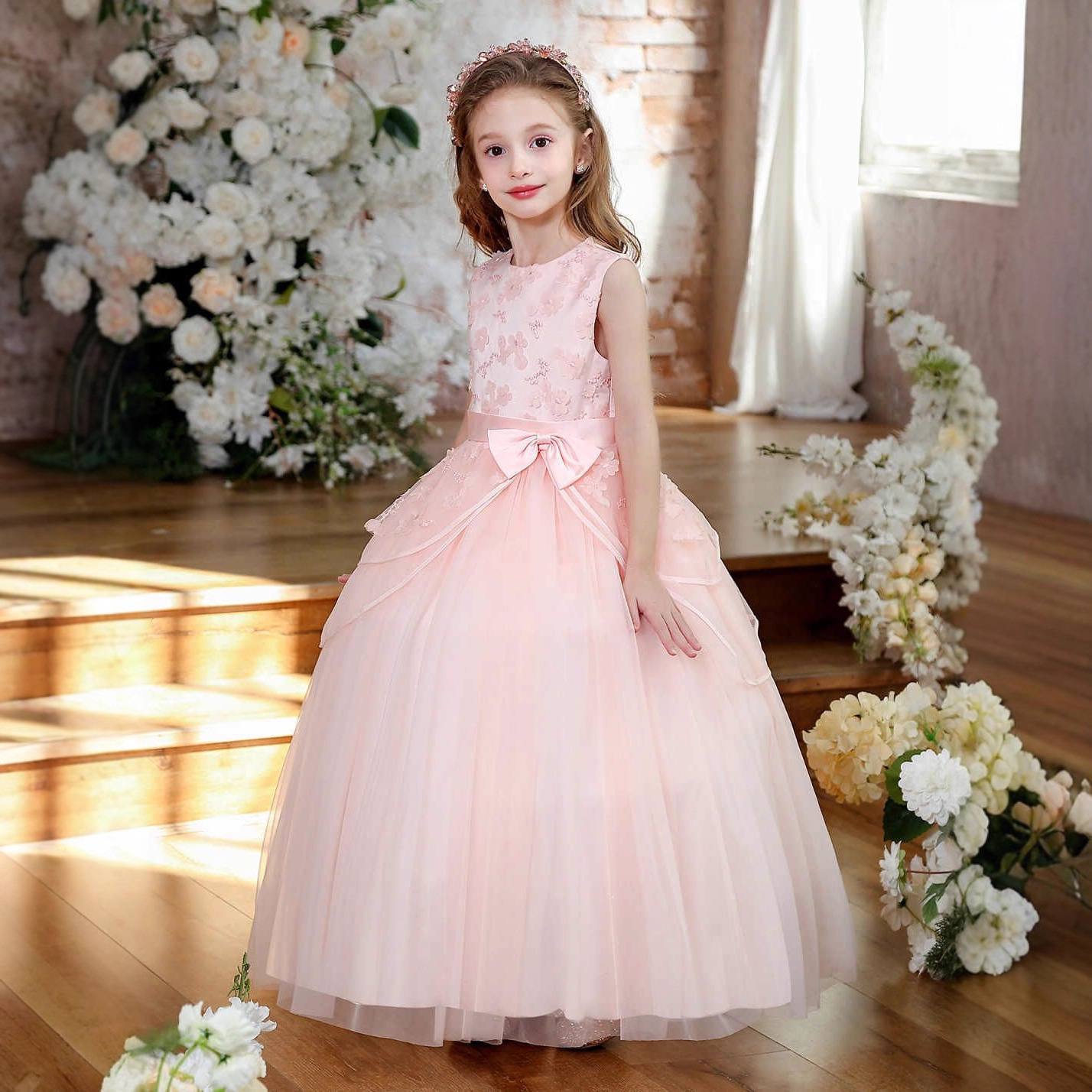 Comercio exterior transfronterizo chicas nuevos vestidos de verano flores lindas vestidos de ropa infantil ropa de piano