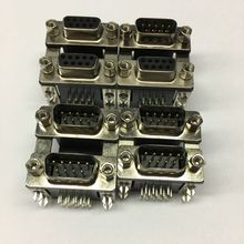 D-SUB双层卧式  DR9P双胞胎插板带螺丝19.05 RS232圆形连接器汽车