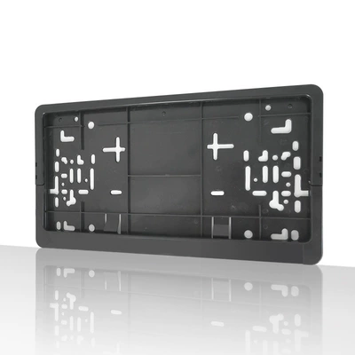The new hot sale is suitable for the U.S. U.S. regulations to open the license plate frame pp material license plate frame 156g LOGO can be selected (License plate holder/license plate holder) - xc-w249-black