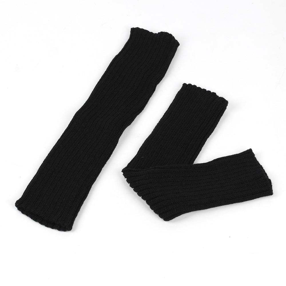Warm woolen men women, leg warmers for autumn and winter, knitted foot protection colorful striped boot covers, stacked_voghion.com