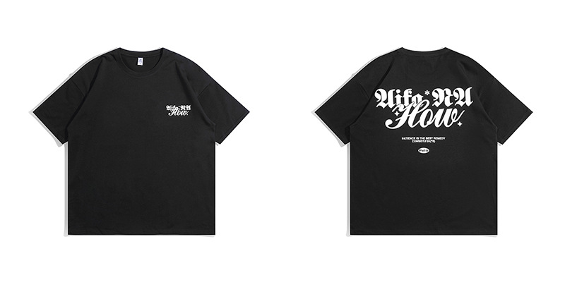 Camiseta masculina de marca de moda americana, manga curta, solta, tamanho grande, 220g, camisa de casal de hip hop de rua_voghion.com