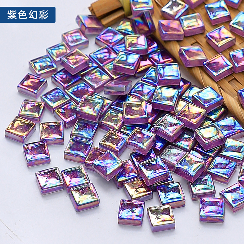混合モザイク diy 手作りフリーストーンクリエイティブ生産材料カラークリスタルガラスルース粒子装飾自己粘着|undefined