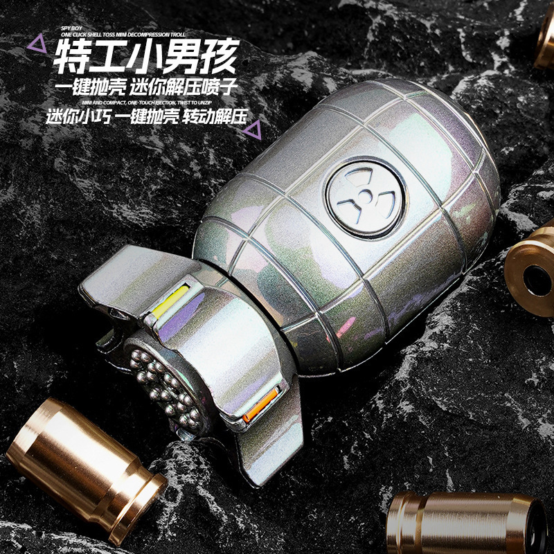 Agente niño lanzador de aleación modelo de misil pistola de bala blanda giratoria descompresión juguete para niños regalo para adultos