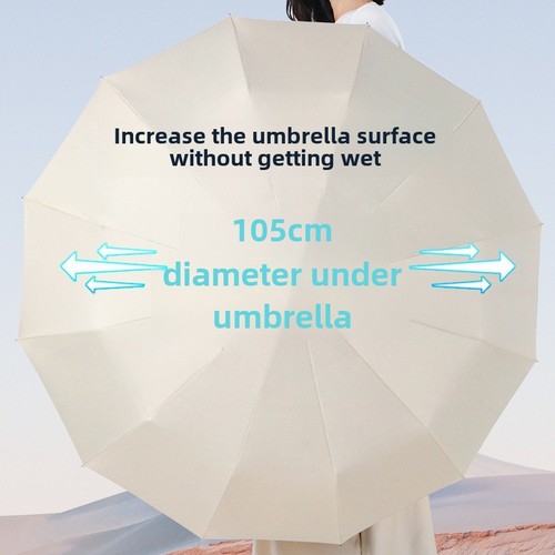 Automatic Rain Umbrella Folding Umbrella High-end 24-bone Large Sunny Rain Umbrella with Logo Print Sun Umbrella