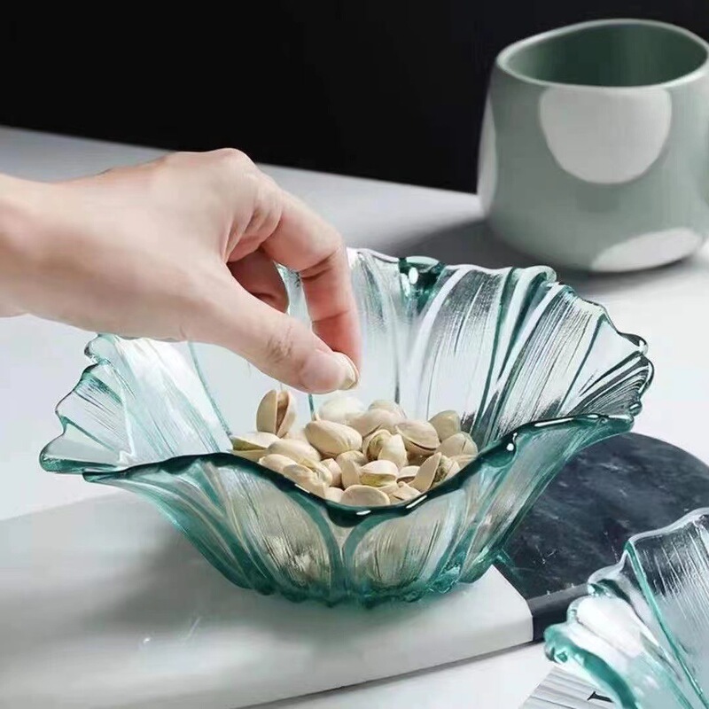 Chinese-style Sunflower Creative Glass Salad Bowl Fruit Bucket Household Snack Fruit Plate Net Celebrity Dried Fruit Fruit Plate High Color Value Chinese-style Sunflower Creative Glass Salad Bowl Fruit Bucket Household Snack Fruit Plate Net Celebrity Dried Fruit Fruit Plate High Color Value