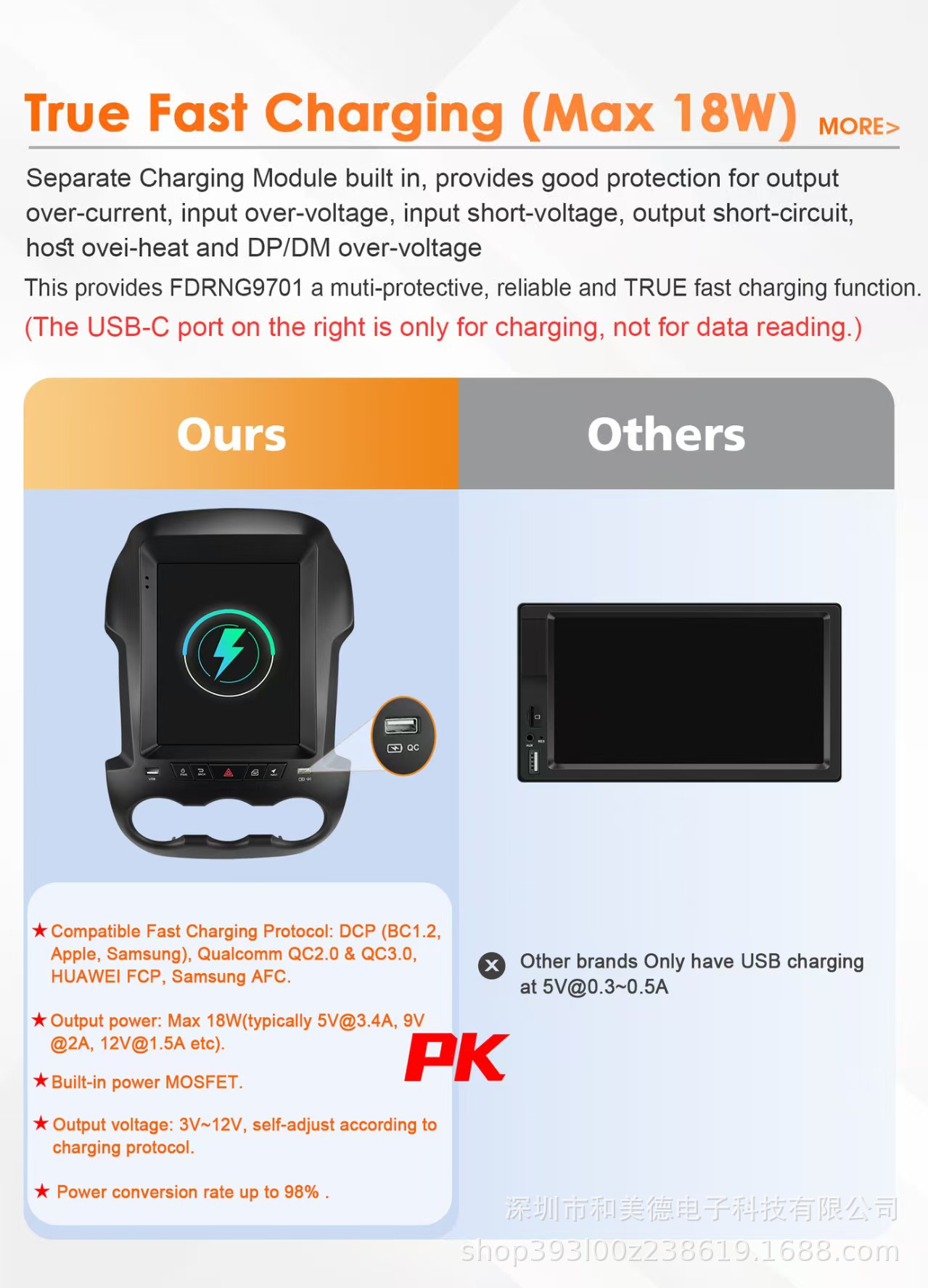 Suitable for Ford Everest 11-16 Models, Vertical Screen 9.7 Wireless Carplay Car Navigation Large Screen All-In-One Device