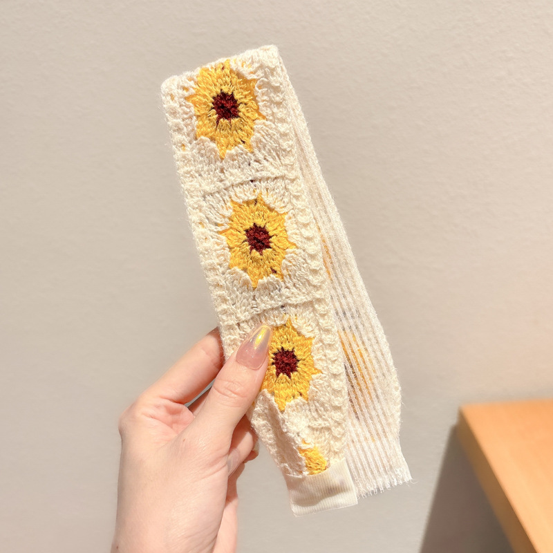 Sen sistema de punto flor fresa velcro para niñas y niños acabado de cabello correa de cabello sensación de alto nivel lavado de la cara brocha de cabello