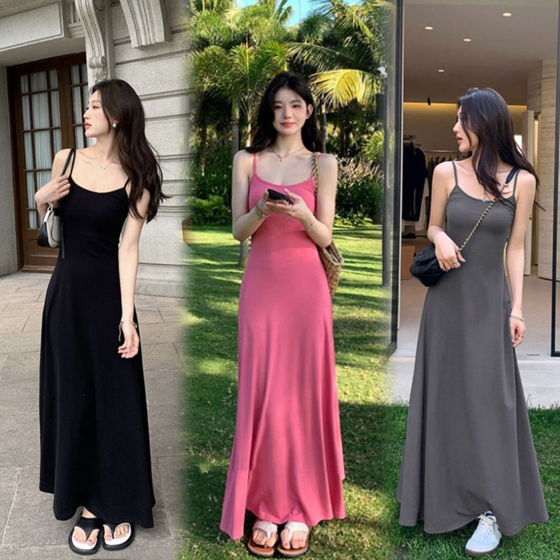 Kardashian Sling dress Women's 2025 New Spring and Summer Skirt Vacation Dress Slim-fit Elegant A- shape Large Skirt Kardashian Sling dress Women's 2025 New Spring and Summer Skirt Vacation Dress Slim-fit Elegant A- shape Large Skirt