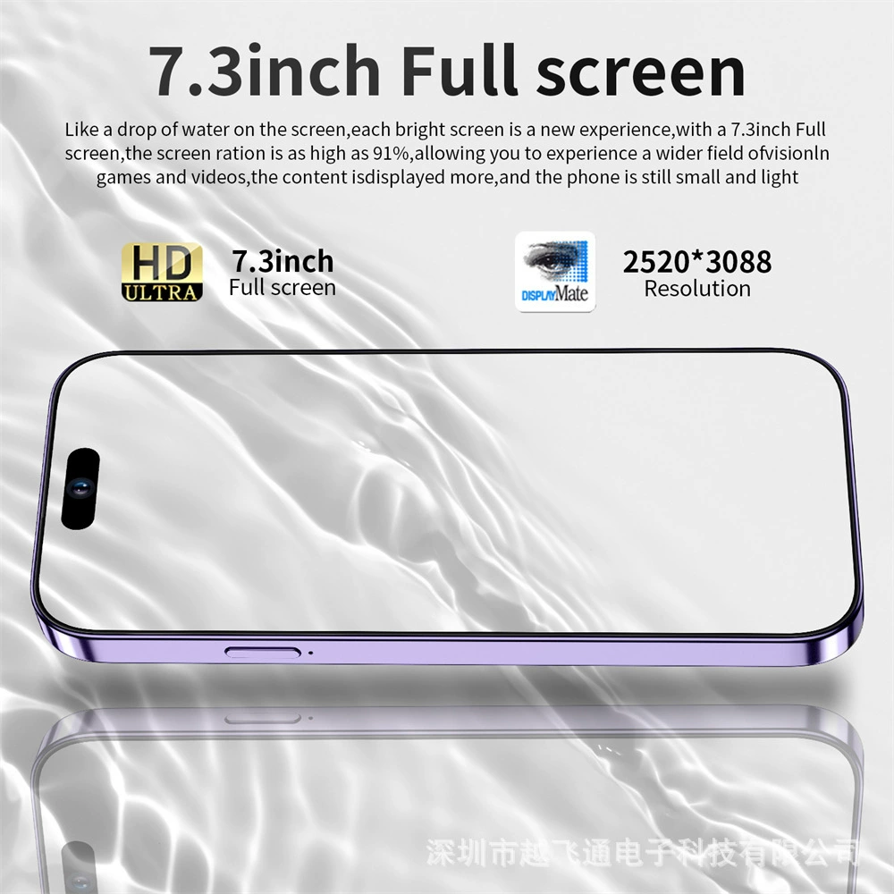 Smartphone i14 Pro Max, Android, Intel Core i14, 5G, 7.3" Display, 8000 mAh
