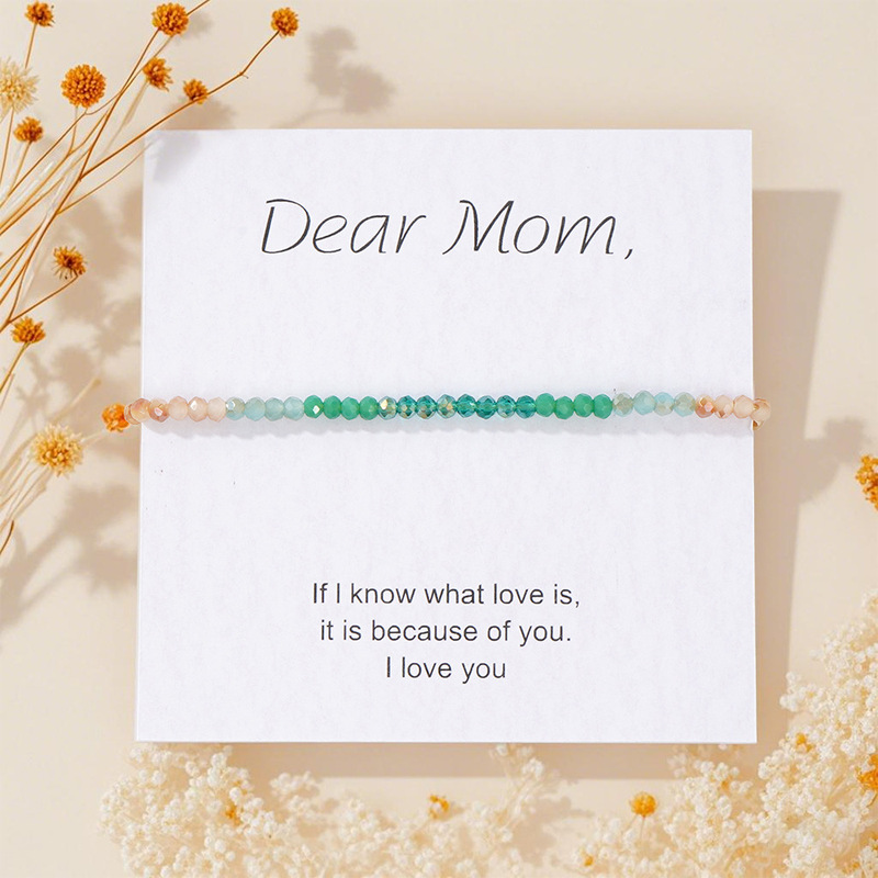 Spring New Mother's Day Gift Bohemian Beaded Glaze Crystal Bracelet Round Holiday Fashion Jewelry