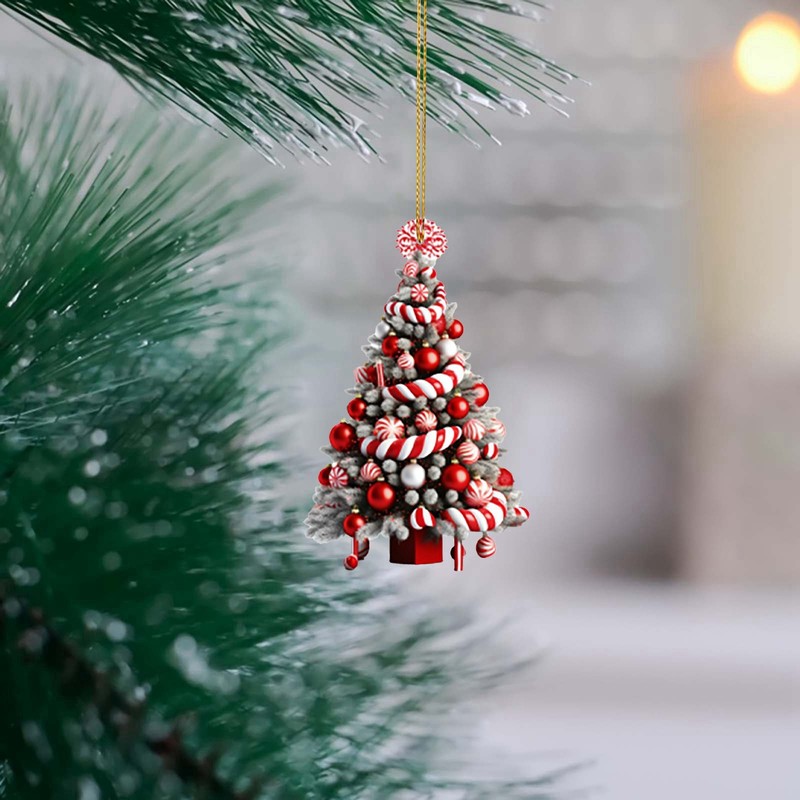 国境を越えたクリスマスツリーのペンダントクリスマスツリーの祝日装飾屋外アクリル平面クリスマス装飾品家庭|undefined