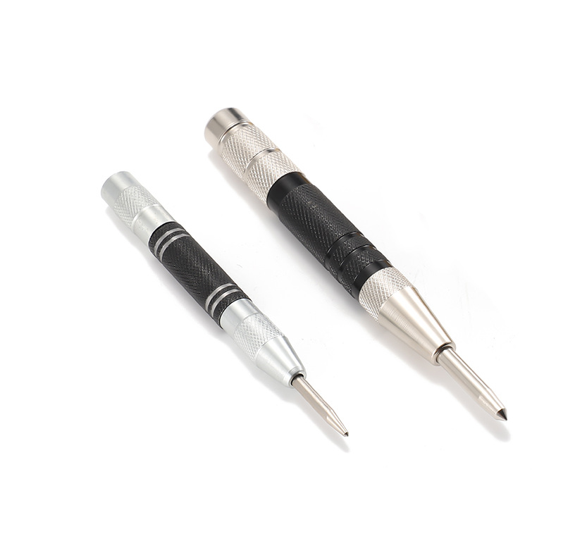 High hardness metal stainless steel positioning punch woodworking punch 150/155mm silver black reinforced automatic center punch