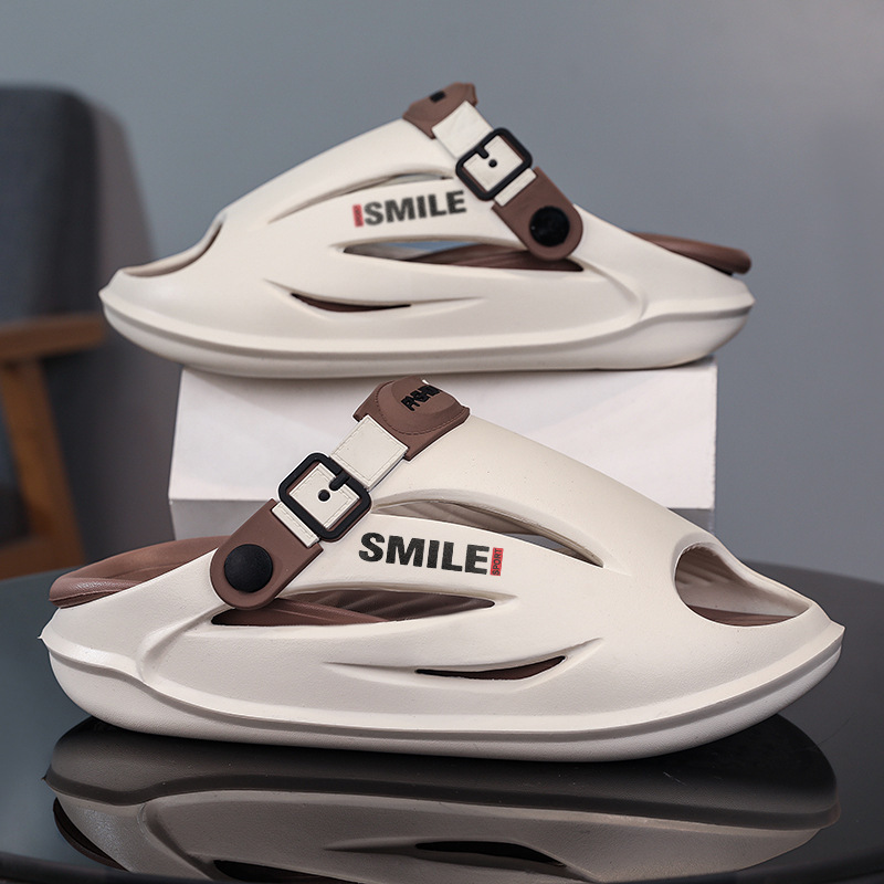 Men's Thick-Soled High-Heeled Clogs 2025 New Summer Eva Outdoor Wear Men's Beach Closed-Toe Shoes